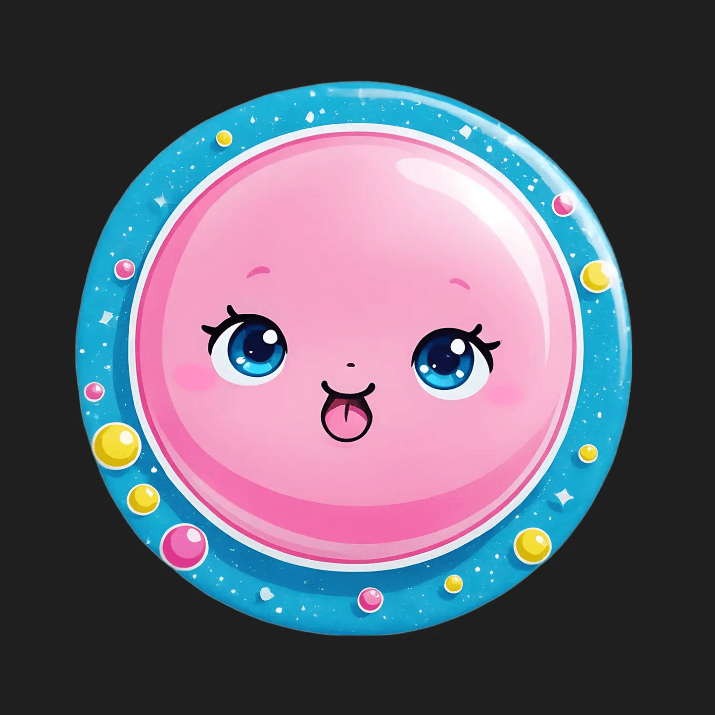 Cute Kawaii Face - Sticker - Heat Press Transfer
