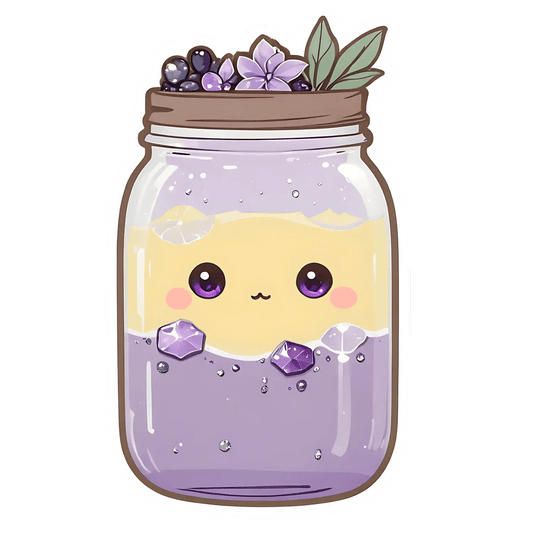 Cute Kawaii Jar - Sticker - Heat Press Transfer