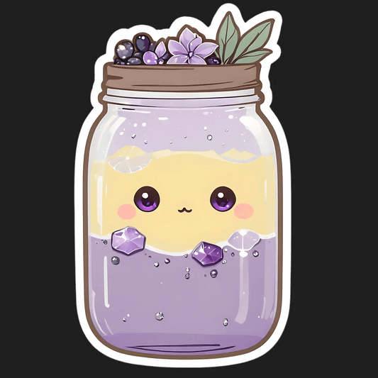Cute Kawaii Jar - Sticker - Heat Press Transfer