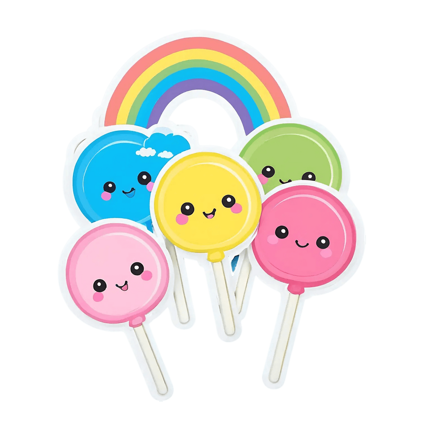 Cute Kawaii Popsicles - Sticker - Heat Press Transfer