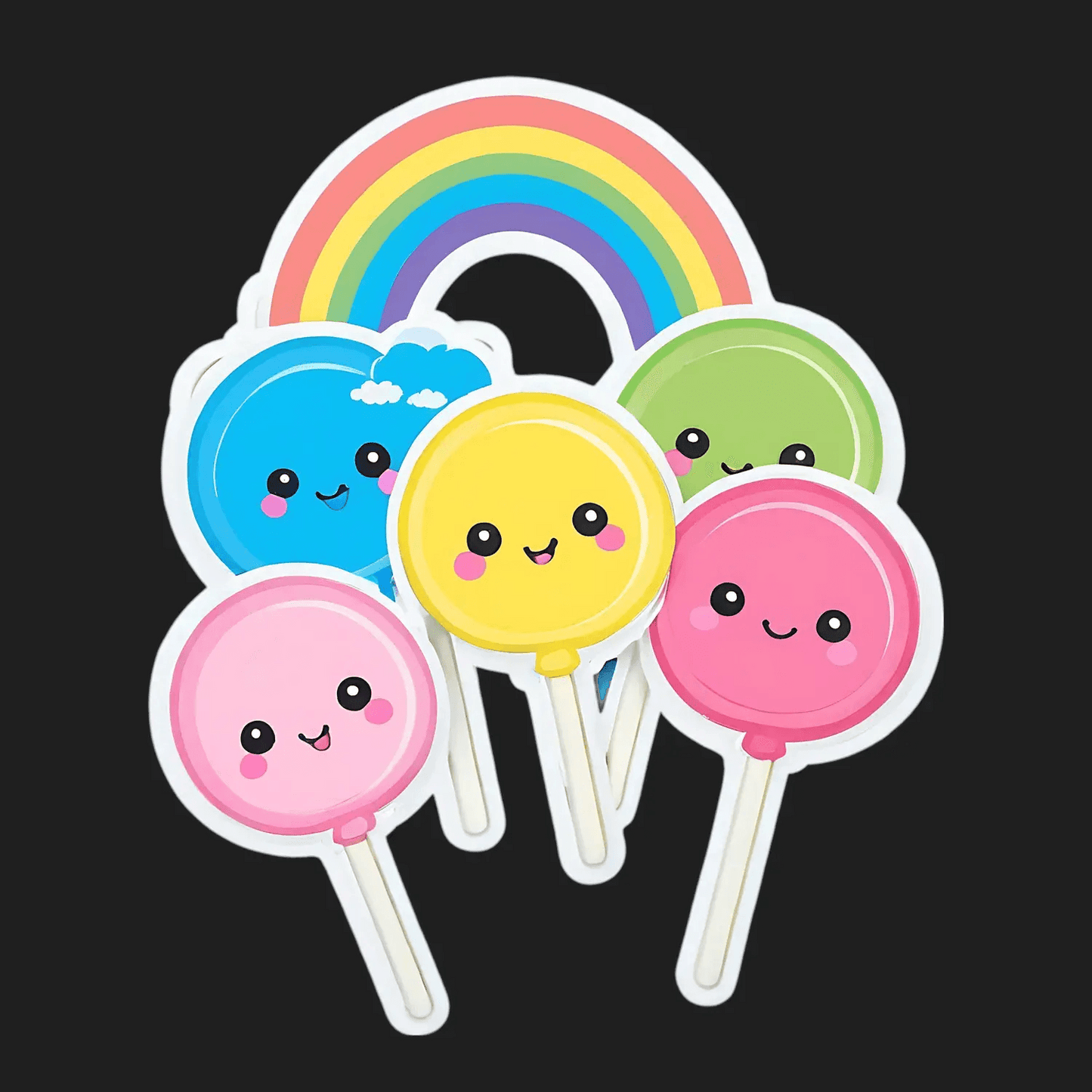 Cute Kawaii Popsicles - Sticker - Heat Press Transfer