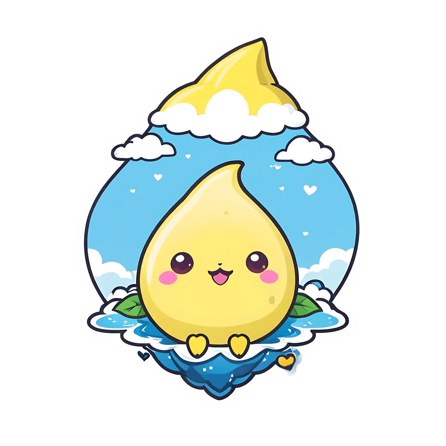 Cute Lemon Character - Sticker - Heat Press Transfer