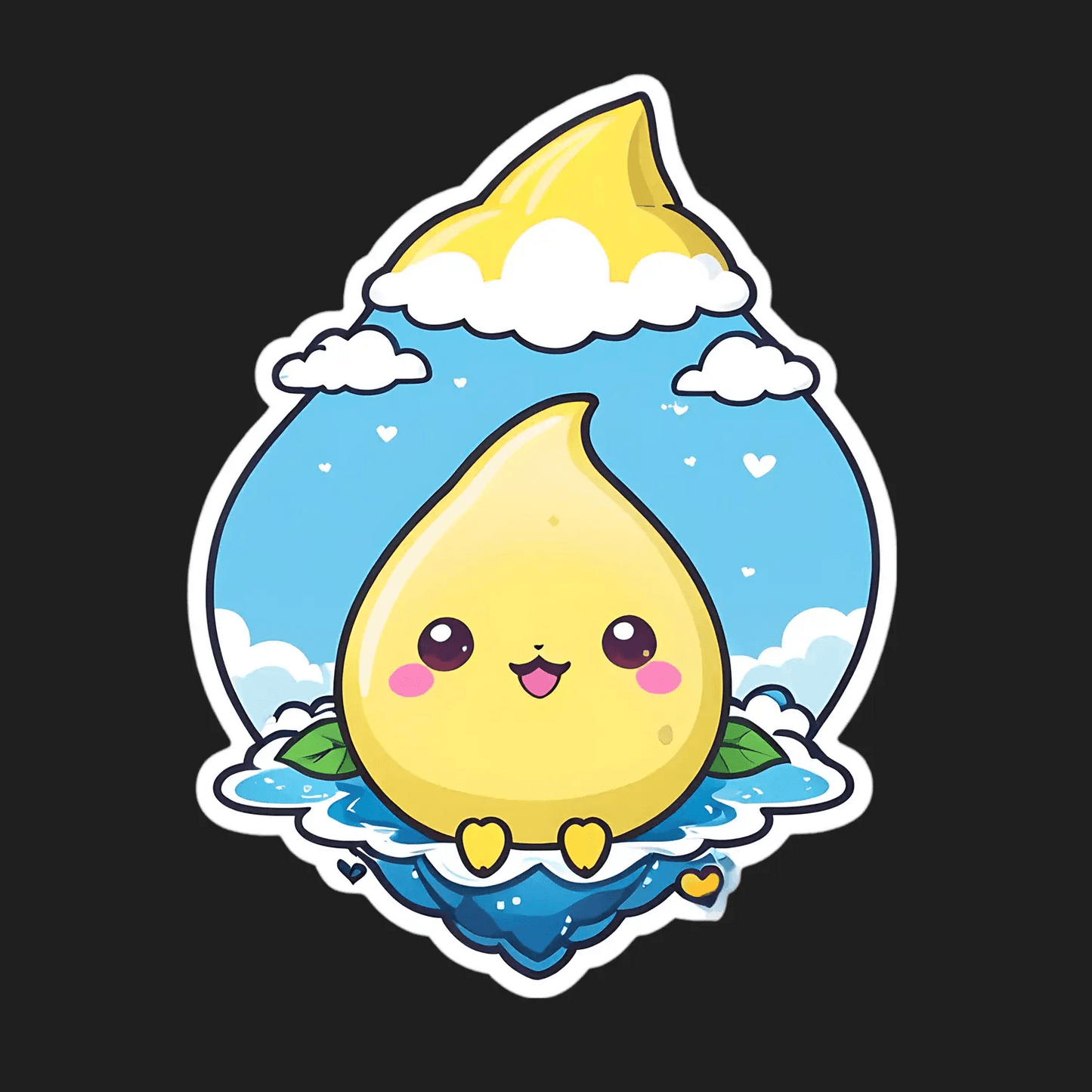 Cute Lemon Character - Sticker - Heat Press Transfer