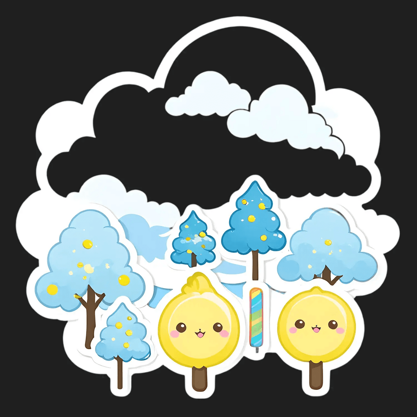 Cute Lemon Trees - Sticker - Heat Press Transfer