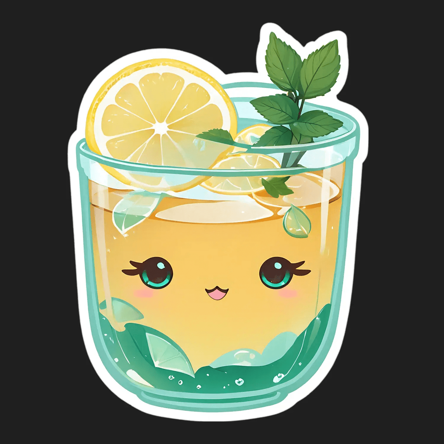 Cute Lemonade Glass - Sticker - Heat Press Transfer
