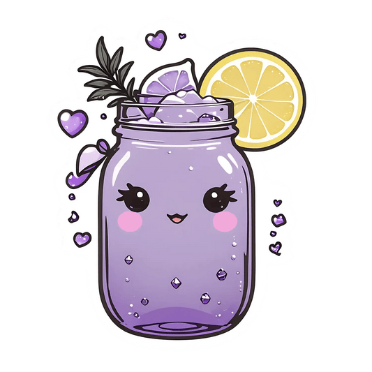 Cute Lemonade Jar - Sticker - Heat Press Transfer