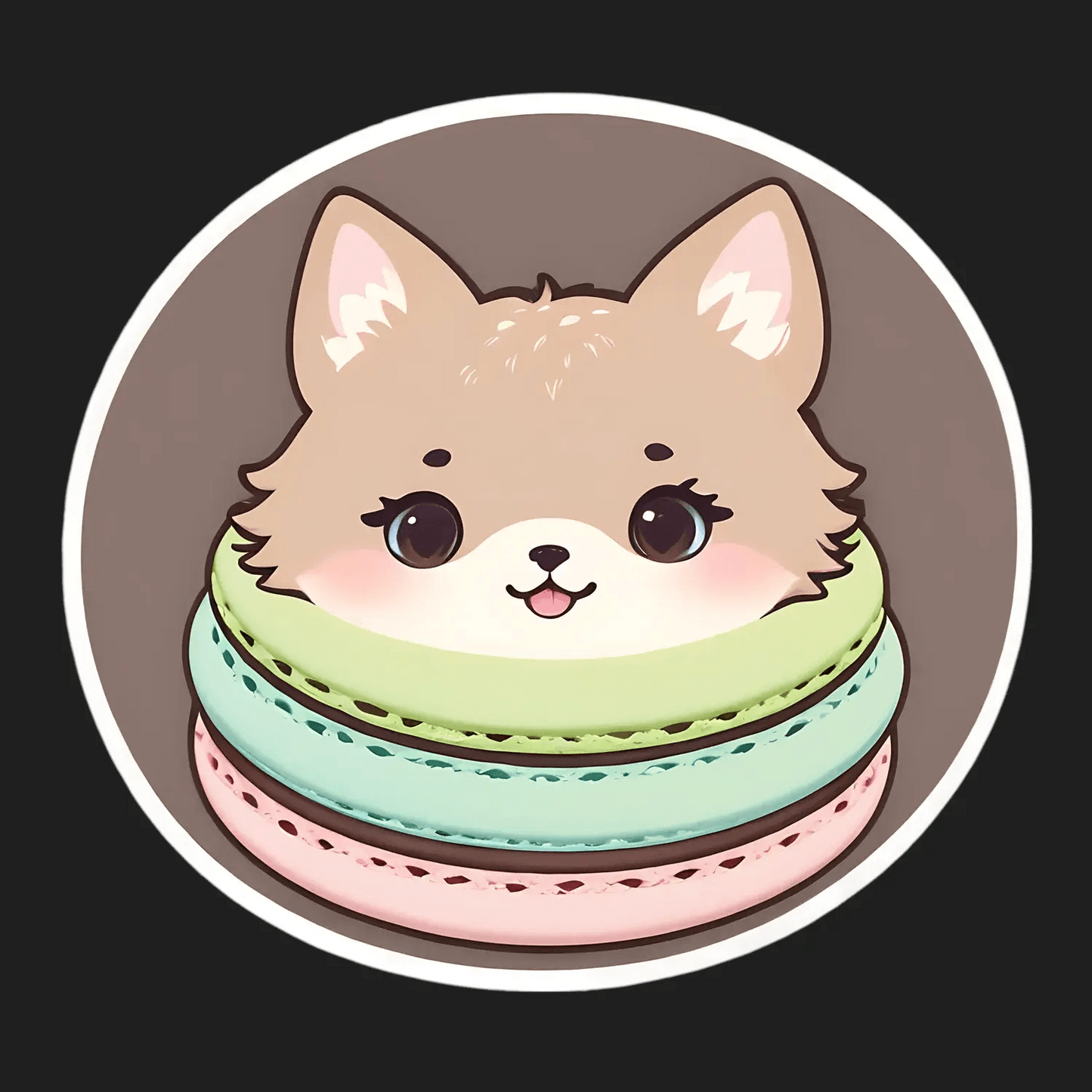 Cute Macaron Fox - Sticker - Heat Press Transfer