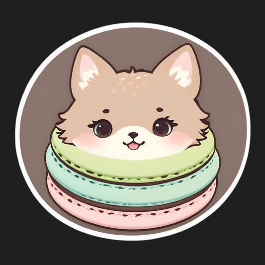 Cute Macaron Fox - Sticker - Heat Press Transfer
