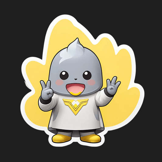 Cute Mascot Victory - UV DTF Sticker - Heat Press Transfer