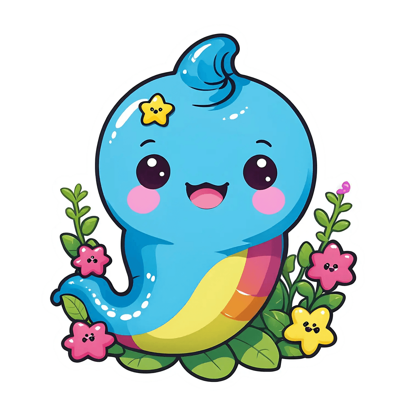 Cute Mermaid Sticker - Adorable UV DTF Sticker - Heat Press Transfer