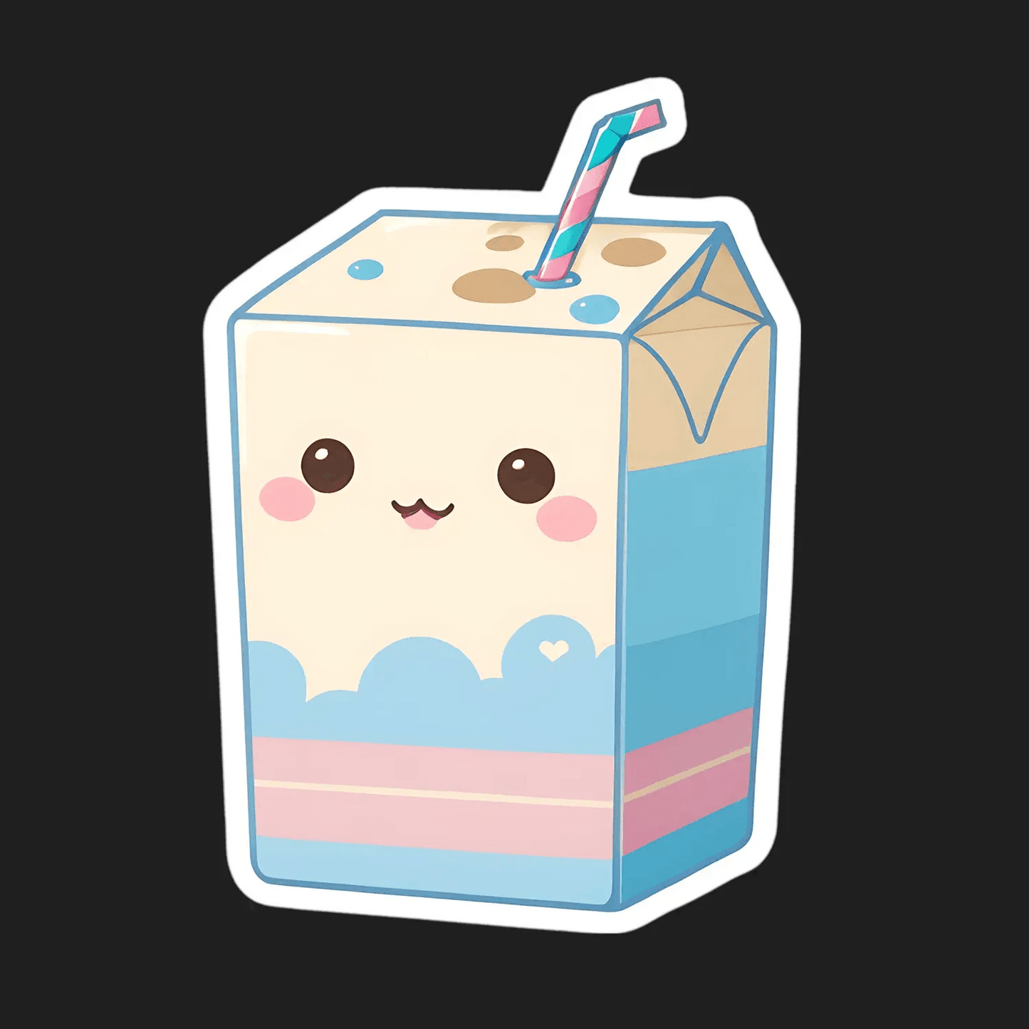 Cute Milk Carton - Sticker - Heat Press Transfer