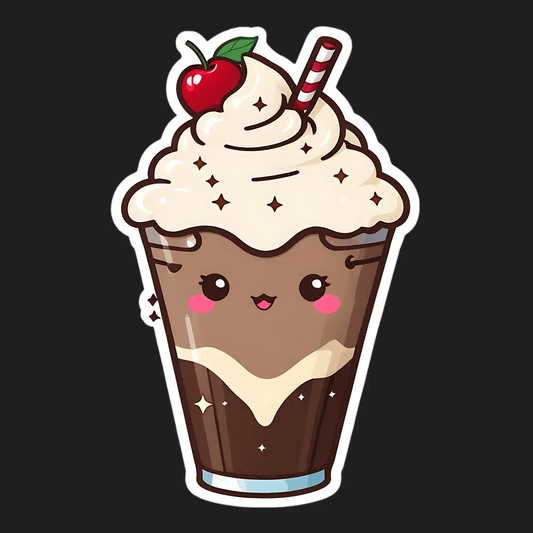 Cute Milkshake Sticker - Adorable Dessert Theme - Heat Press Transfer