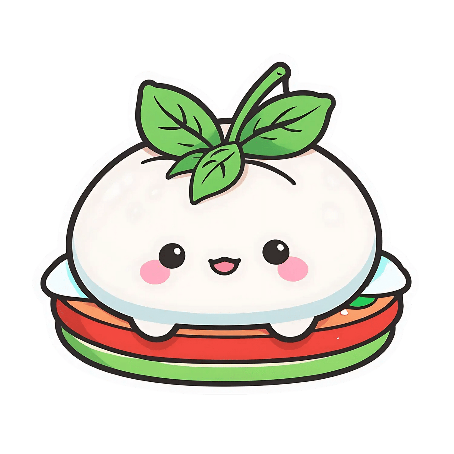 Cute Mochi - Food Sticker - Heat Press Transfer