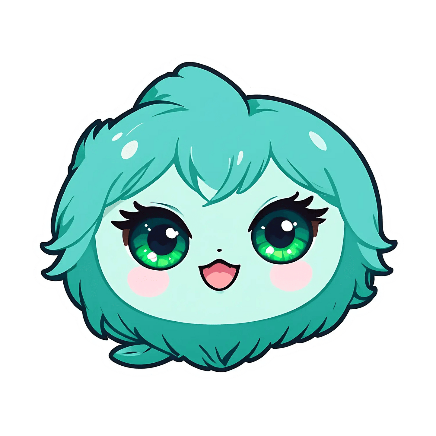 Cute Monster - Green Eyes Sticker - Heat Press Transfer