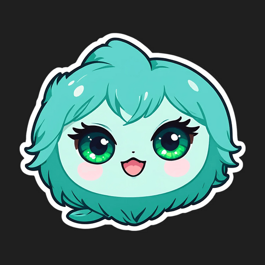 Cute Monster - Green Eyes Sticker - Heat Press Transfer