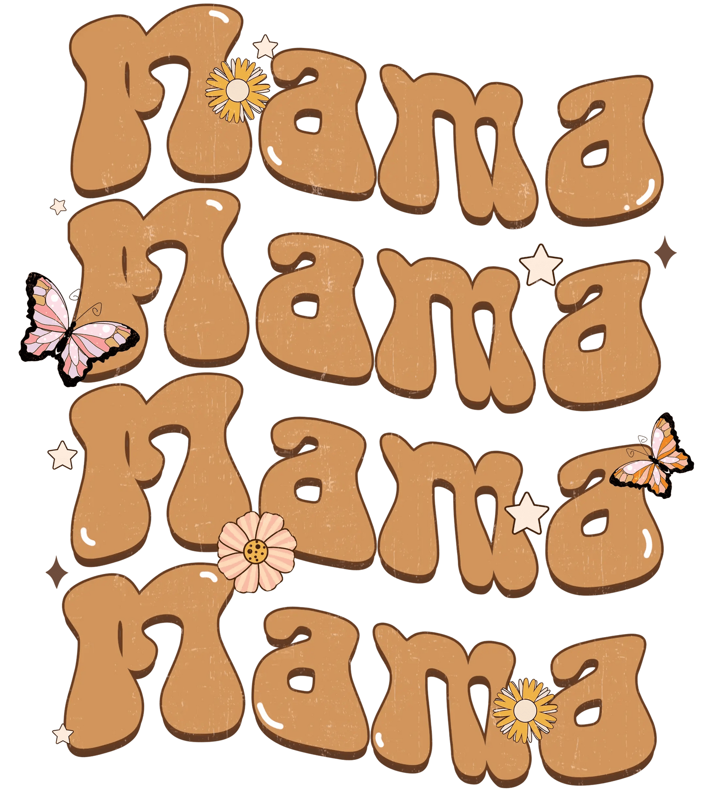 Cute Mother's Day Mama Design - DTF Ready To Press - Heat Press Transfer