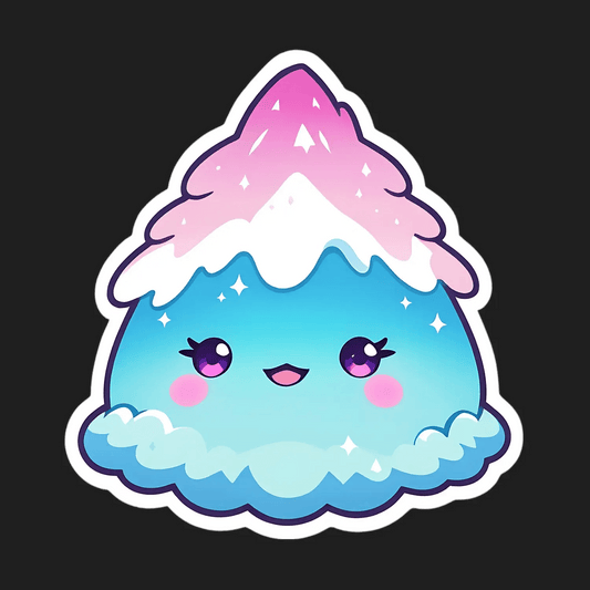 Cute Mountain Snow - Sticker - Heat Press Transfer