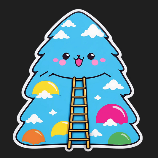 Cute Mountain Sticker - Fun and Vibrant - Heat Press Transfer