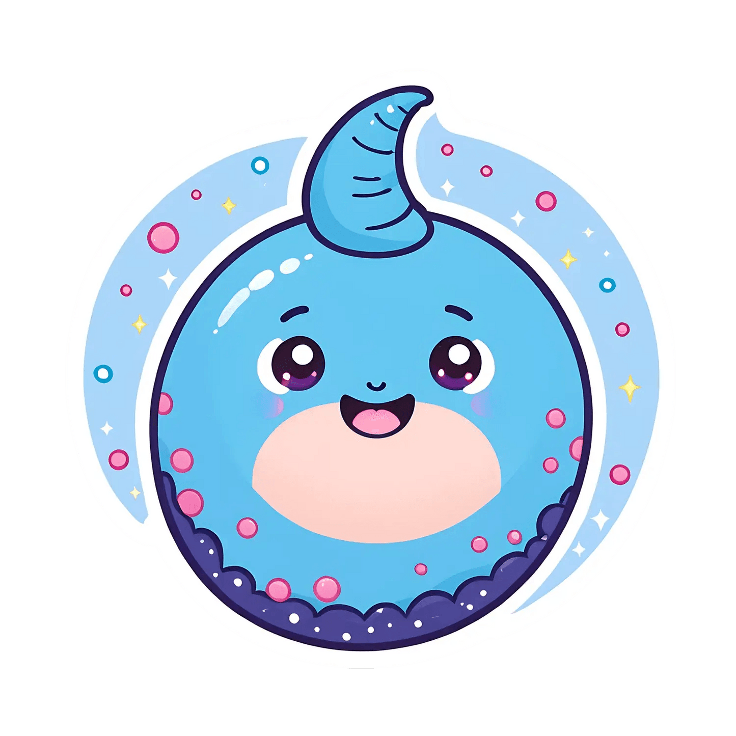 Cute Narwhal - UV DTF Sticker - Heat Press Transfer