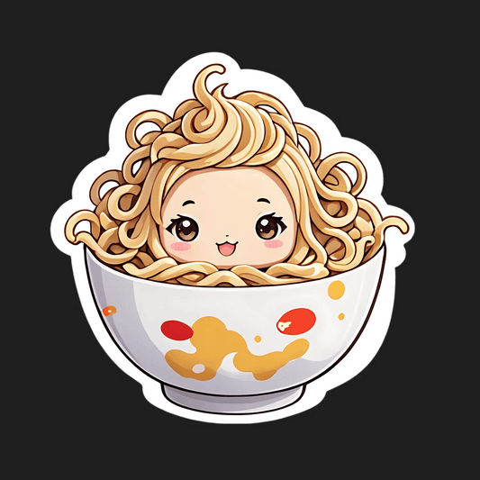 Cute Noodle Bowl - Sticker - Heat Press Transfer