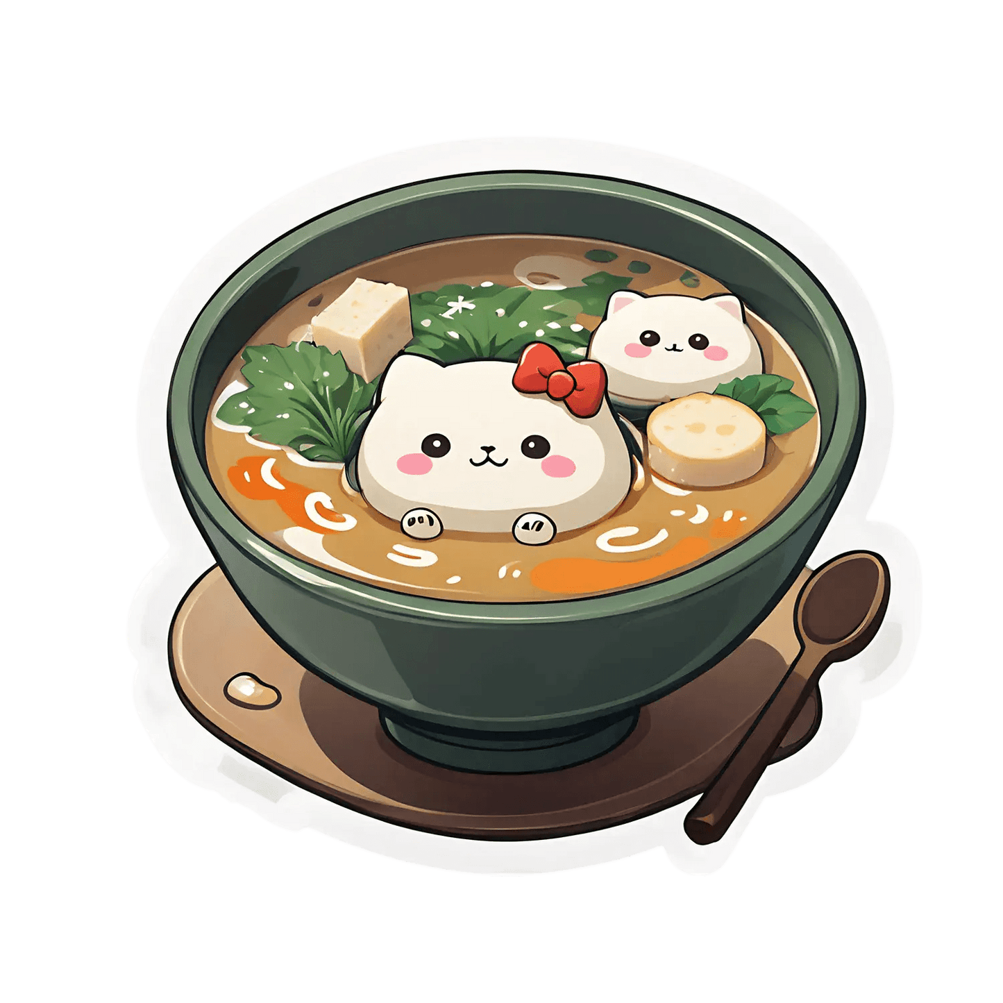 Cute Panda Soup - Sticker - Heat Press Transfer