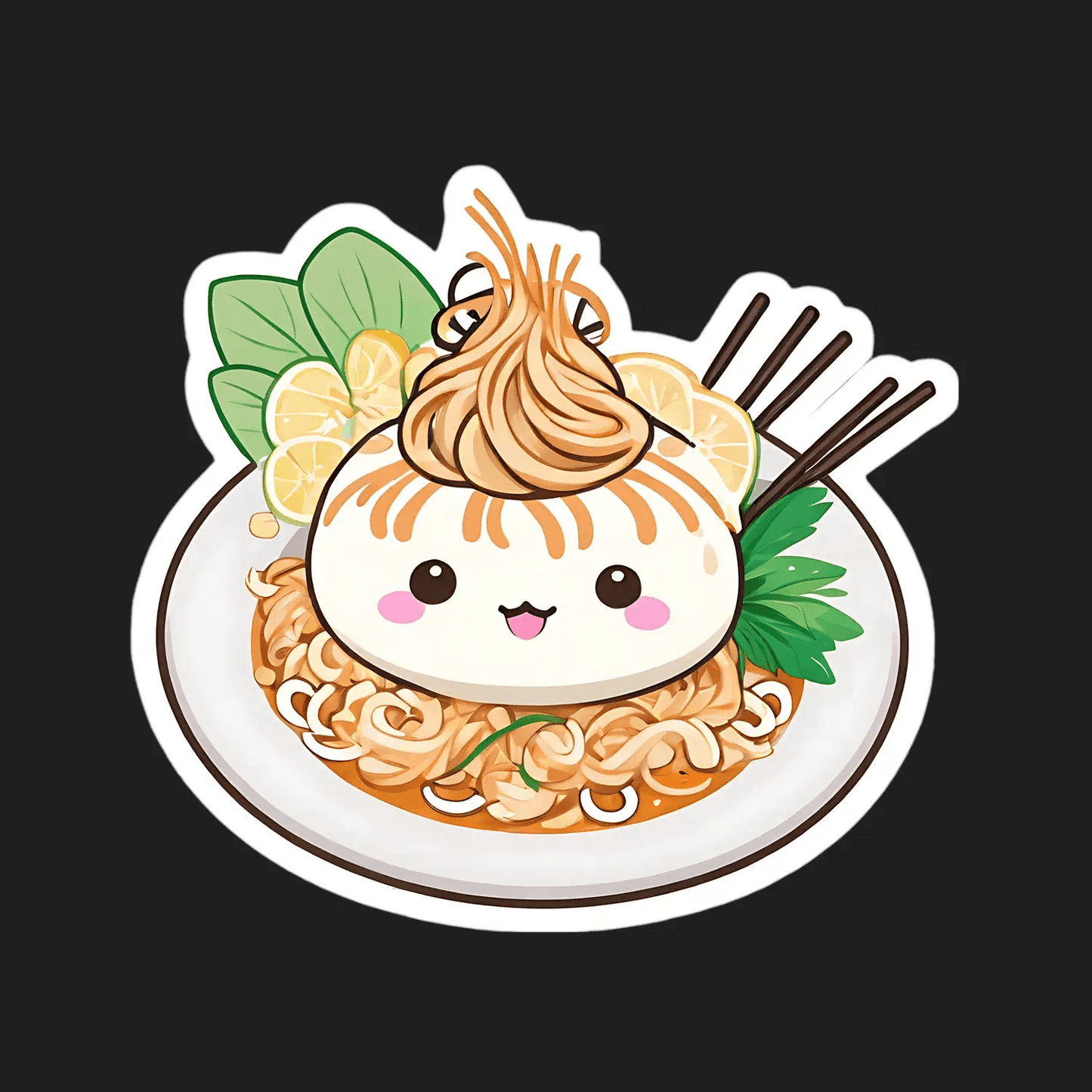 Cute Pasta Bowl - Sticker - Heat Press Transfer