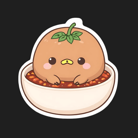 Cute Peach Sticker - Kawaii Fruit Theme - Heat Press Transfer