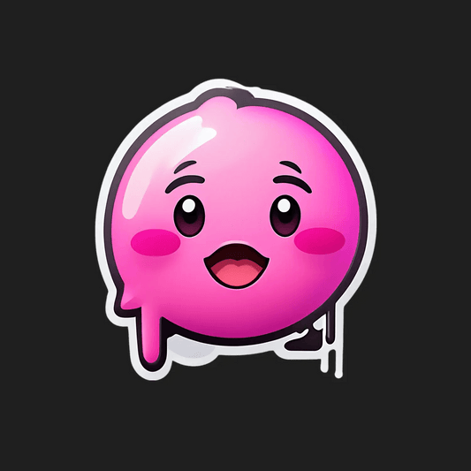Cute Pink Blob - Sticker - Heat Press Transfer