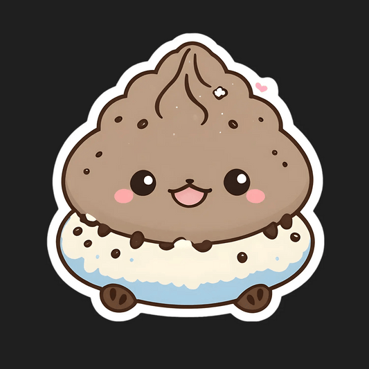 Cute Poop Emoji - Sticker - Heat Press Transfer
