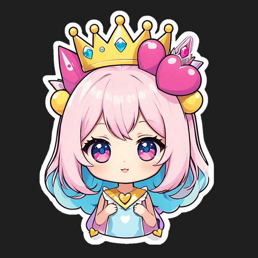 Cute Princess Crown - Sticker - Heat Press Transfer