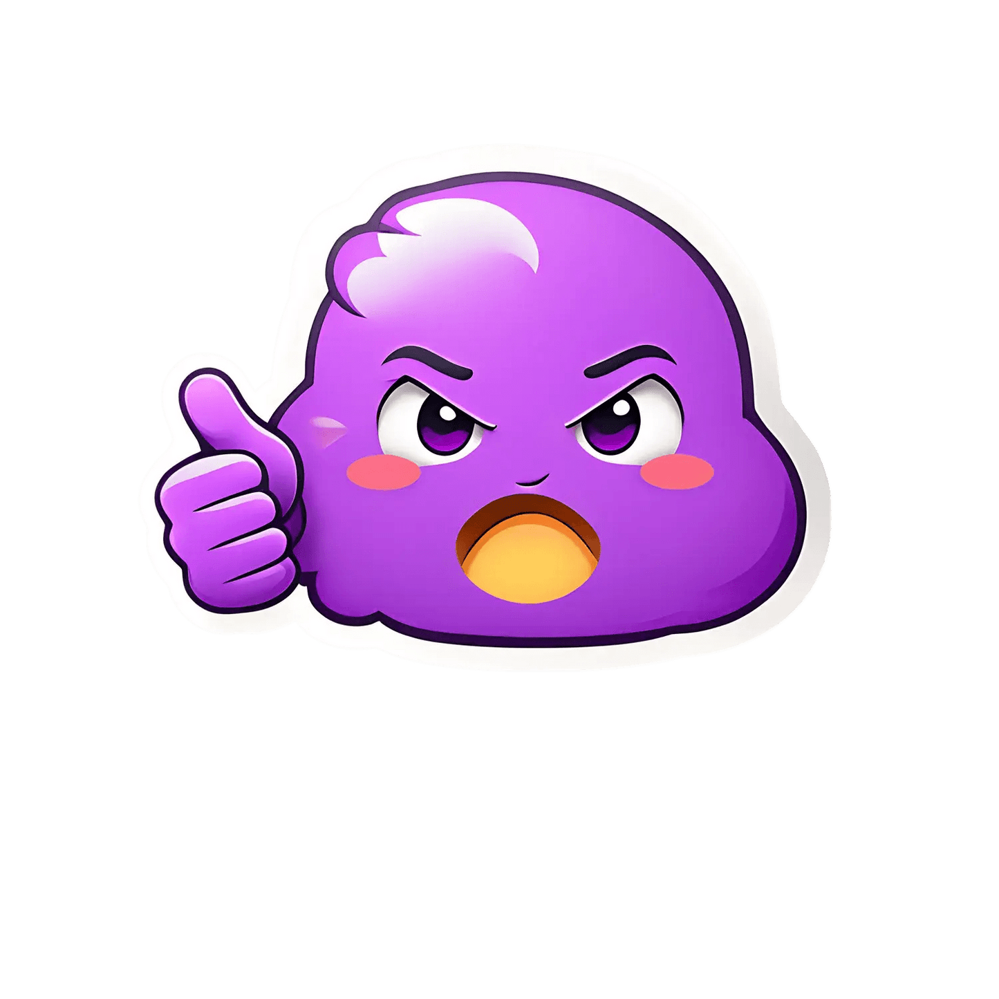 Cute Purple Cloud - UV DTF Sticker - Heat Press Transfer