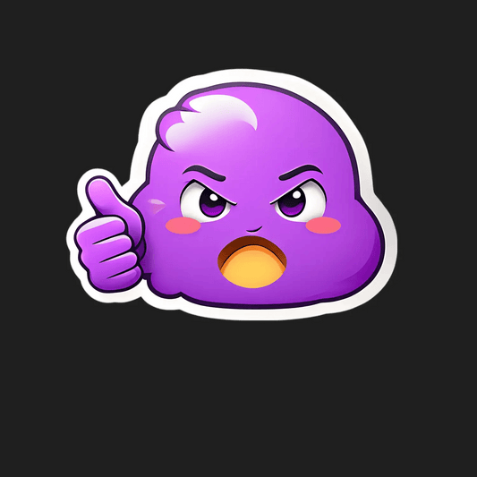 Cute Purple Cloud - UV DTF Sticker - Heat Press Transfer