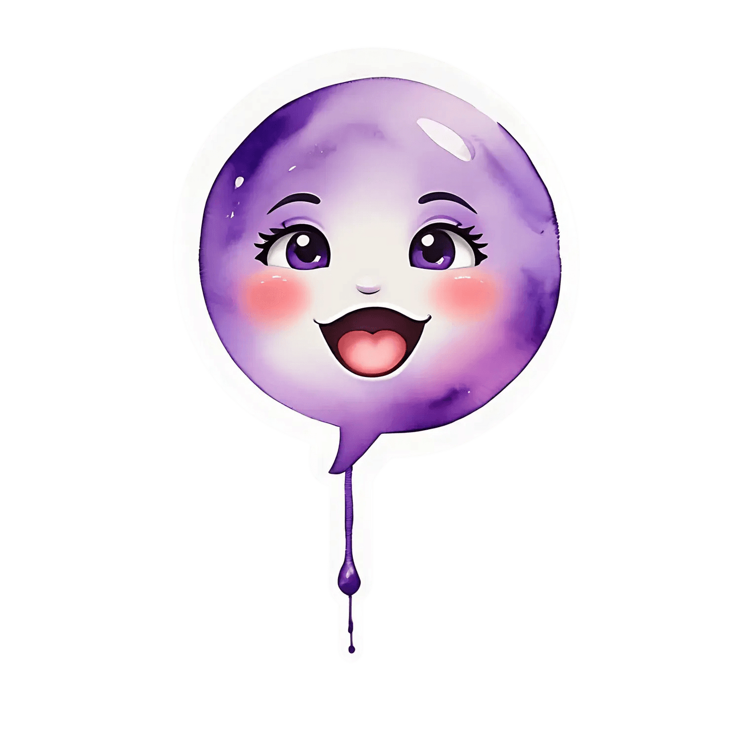 Cute Purple Drip - Sticker - Heat Press Transfer