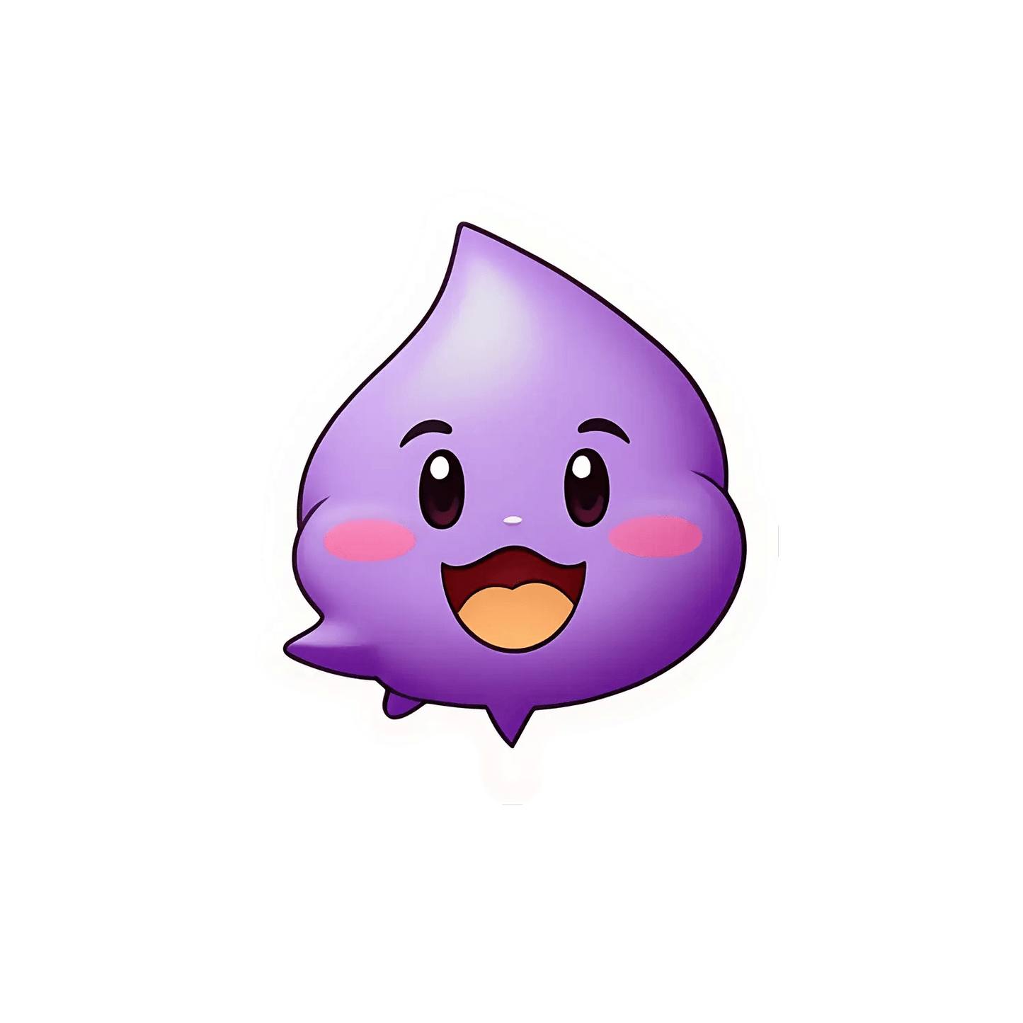 Cute Purple Drop - Sticker - Heat Press Transfer