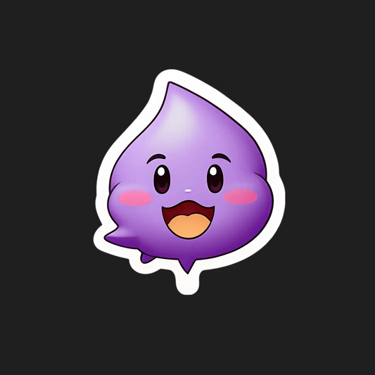 Cute Purple Drop - Sticker - Heat Press Transfer