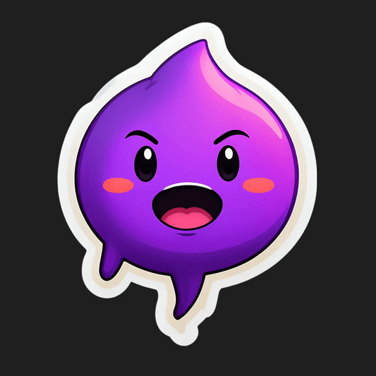 Cute Purple Flame - Fun Sticker - Heat Press Transfer