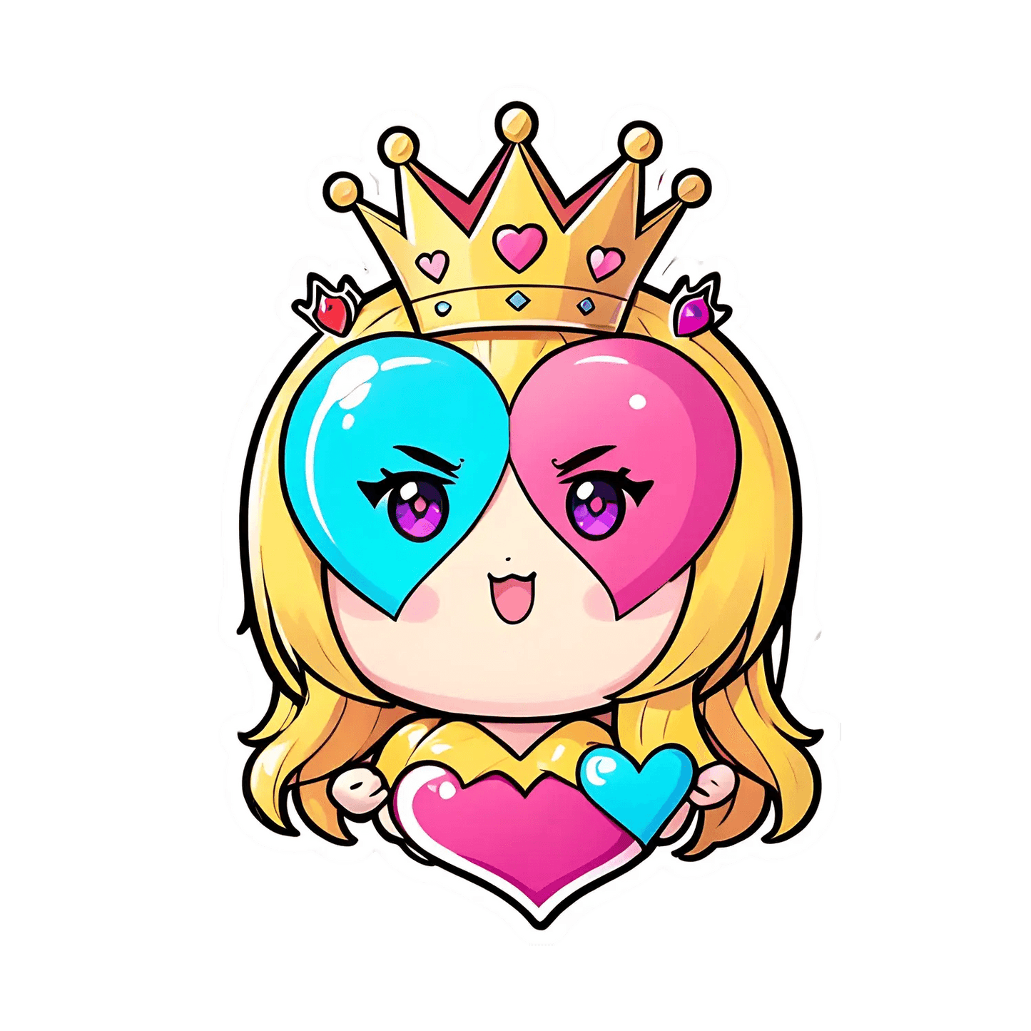 Cute Queen Heart - Sticker - Heat Press Transfer