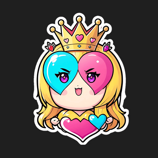 Cute Queen Heart - Sticker - Heat Press Transfer