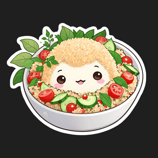 Cute Quinoa Bowl - Sticker - Heat Press Transfer