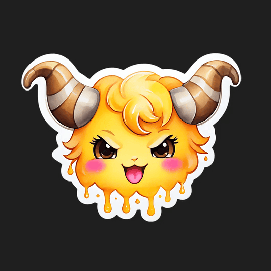 Cute Ram Sticker - Chibi Animal Style - Heat Press Transfer