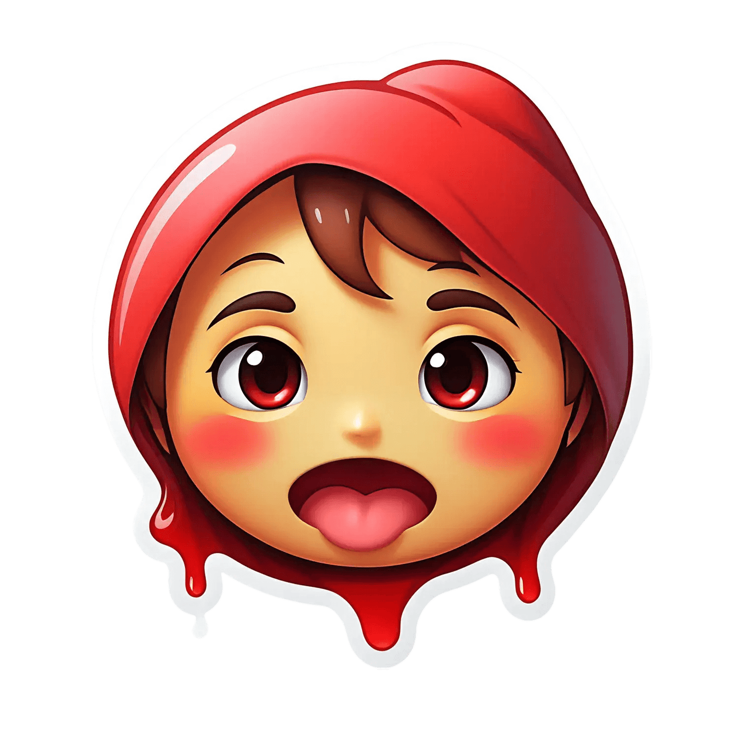 Cute Red Hood - UV DTF Sticker - Heat Press Transfer