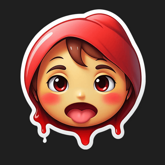 Cute Red Hood - UV DTF Sticker - Heat Press Transfer