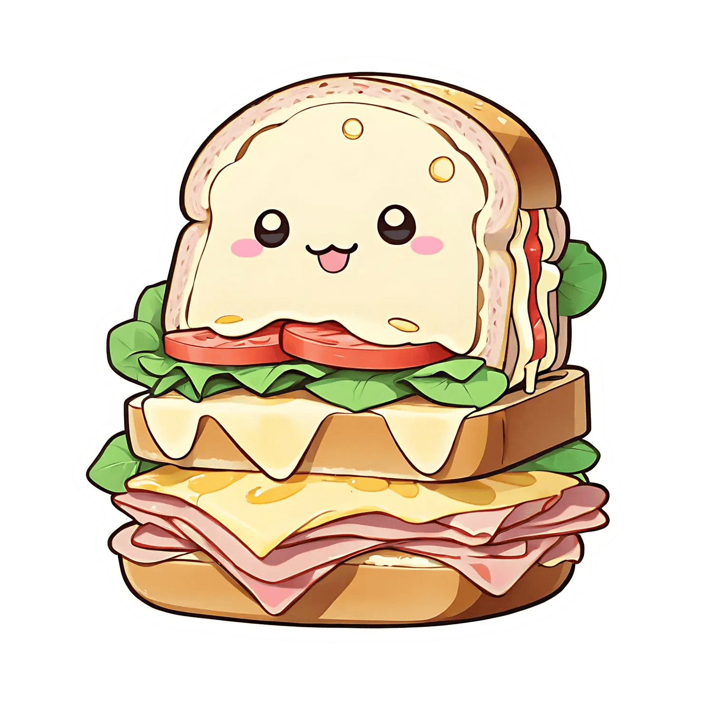 Cute Sandwich - Sticker - Heat Press Transfer
