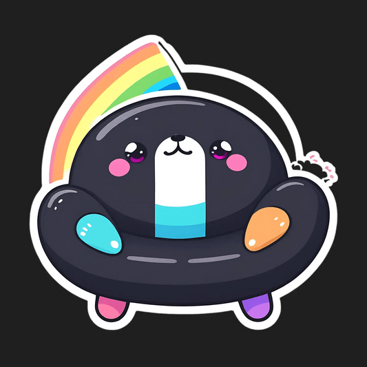 Cute Seal Rainbow - Sticker - Heat Press Transfer