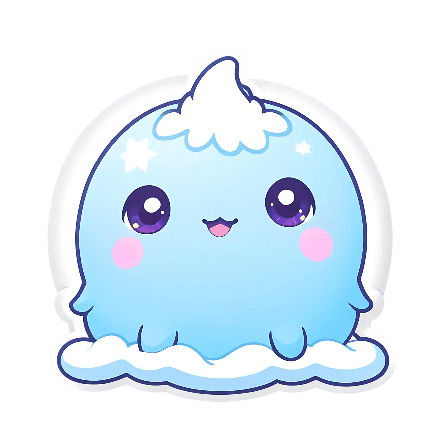 Cute Snow Ghost - Sticker - Heat Press Transfer