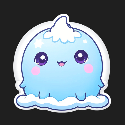 Cute Snow Ghost - Sticker - Heat Press Transfer