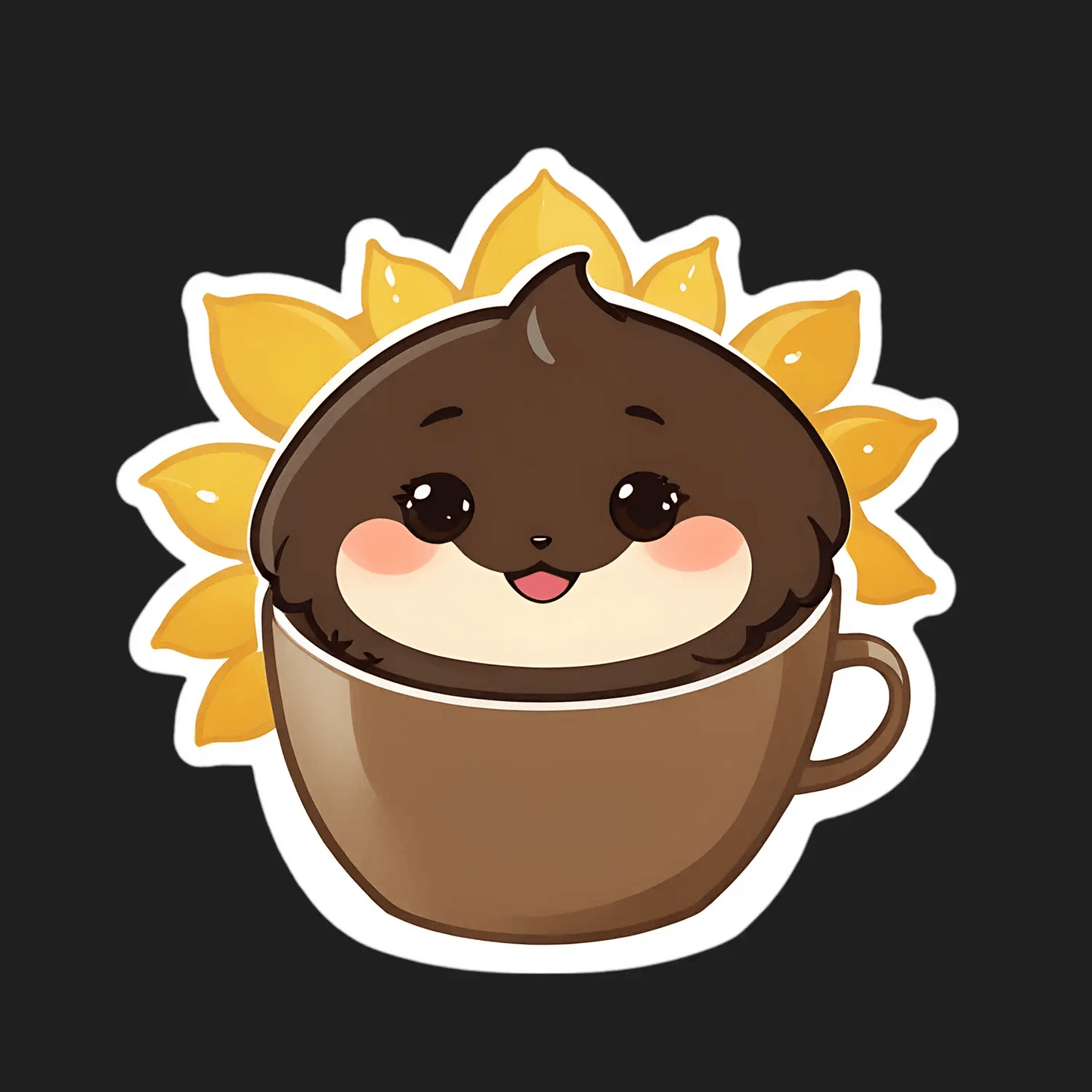 Cute Sunflower Hedgehog - Sticker - Heat Press Transfer
