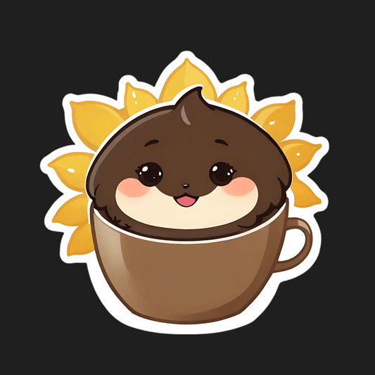 Cute Sunflower Hedgehog - Sticker - Heat Press Transfer