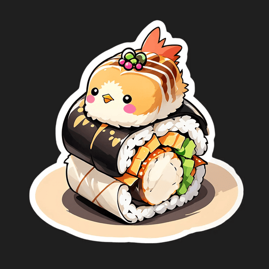 Cute Sushi Chick - Sticker - Heat Press Transfer