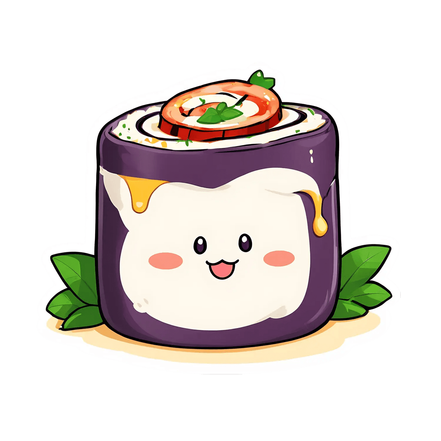 Cute Sushi Roll - Sticker - Heat Press Transfer